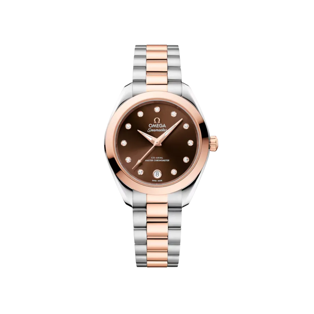 Seamaster Aqua Terra 150M 30 mm, steel ‑ Sedna gold on steel ‑ Sedna gold Ref. 220.20.30.20.63.001